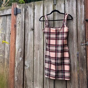 SHEIN Pink and Black Sheath Mini Dress